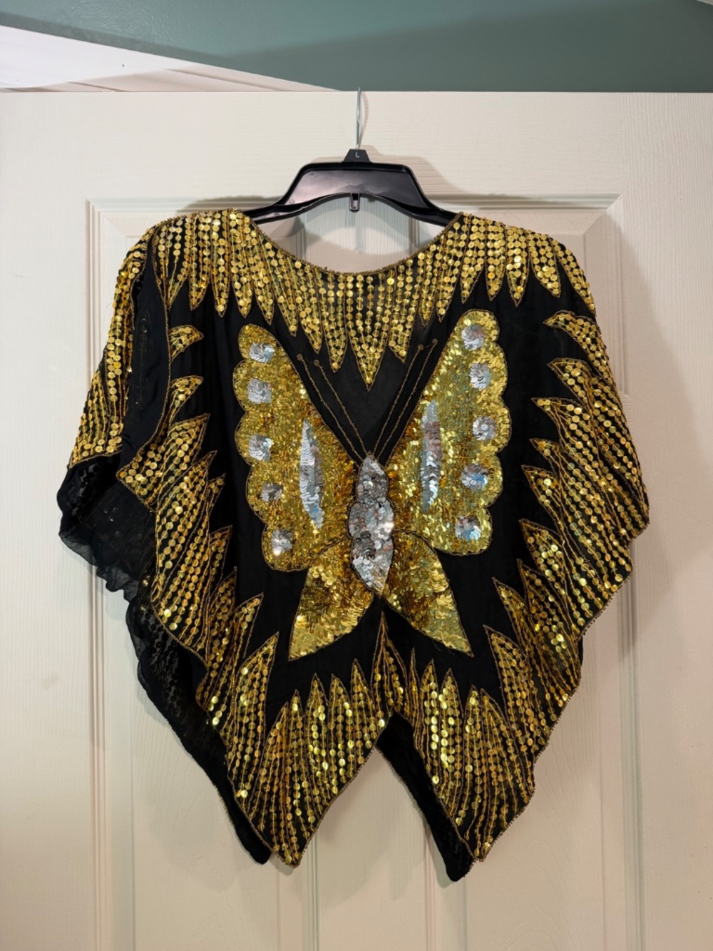 Lady Luck Vintage Sequin top size medium